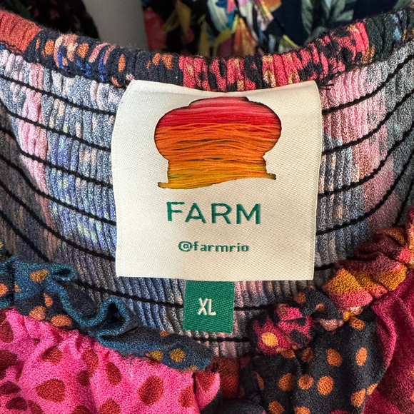 XL (16) FARM Rio Floral Maxi Dress, Mixed Wild Life Lenzing Ecovero Viscose NWOT - Picture 5 of 8